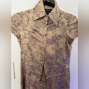 Vintage Bebe Top - Silk Blouse - Women's X-Small